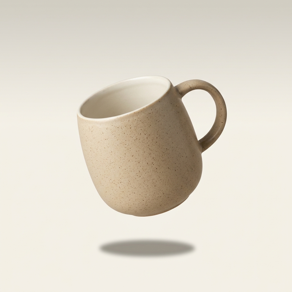 Керамическая кружка — студия, левитация