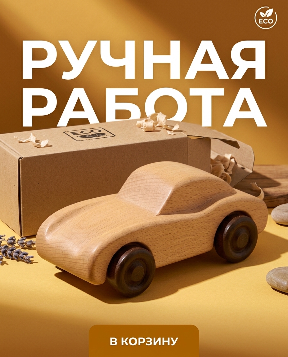 Деревянная игрушка ручной работы — Cadrik